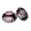 14mm Dark Amethyst Hurricane Swirl Crystal Large Hole Beads 