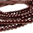  4mm Round Dark Bronze Glass Pearls 
