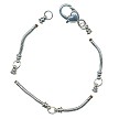 Silver Bracelet with Heart Clasp for Large Hole Beads 