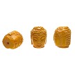 28x22mm 3D Yellow Jade Buddha Pendant Beads 