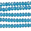 6mm Aquamarine AB Crystal Rondelle Beads 