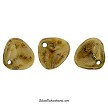 8mm Czech Glass Beige Bronze Picasso Rose Petal Beads 