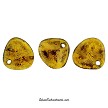 8mm Czech Glass Topaz Bronze Picasso Rose Petal Beads 