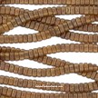 CzechMates Pink Copper Picasso 2-Hole Brick Beads 
