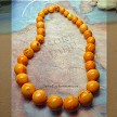 Graduated Sunny Orange Turquoise Necklace Beads Round 