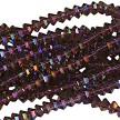 6mm Amethyst AB Simplicity Half Bicone Crystal Beads 