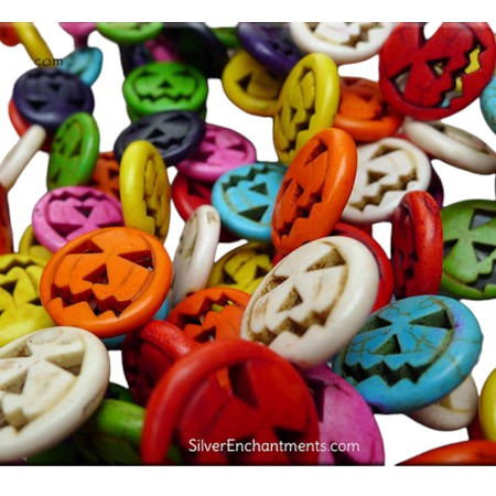 20mmm Multicolored Magnesite Pumpkin Beads 