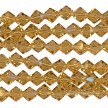 6mm Citrine Crystal Bicone Beads 