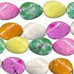 20x15mm Multicolored Oval Magnesite Beads 