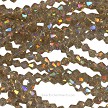 4mm Light Brown Topaz AB Crystal Bicone Beads 