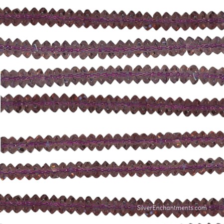 6mm Amethyst Crystal Spacer Beads 