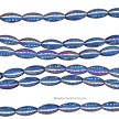 12x6mm Blue AB Glass Rice Beads 