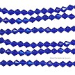 6mm Dark Blue Sapphire Glass Bicone Beads 