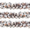 4mm Metallic Bright Silver Crystal Round Beads 
