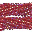 4mm Red AB Crystal Round Beads 