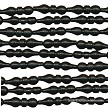 Carved Fancy Designer Black Coral Beads 