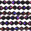 6mm Metallic Purple Crystal Bicone Beads 