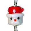 18mm Santa Glass Large Hole Beads 
