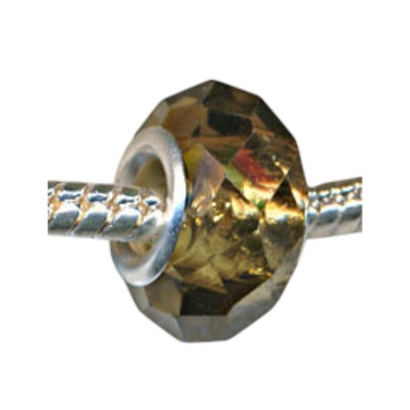 14mm Smoky Quartz Crystal Large Hole Beads 