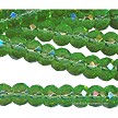 6mm Peridot Rondelle Glass Beads 