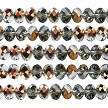 8mm Metallic Copper Half coat Rondelle Beads 