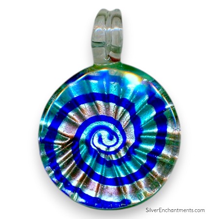 Bailed Nautical Glass Spiral Pendant 