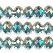 12mm Metallic Bright Silver Crystal Rondelle Beads 