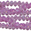 6mm Purple Faceted Rondelle Acrylic Beads 