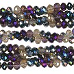 4mm Metallic Steampunk Mix Crystal Rondelle Beads 