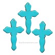 45x30mm Turquoise Gothic Cross Pendants 