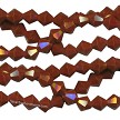 6mm Red Chocolate Crystal Bicone Beads 