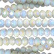 4mm White Opal Crystal Rondelle Beads 