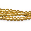 4mm Mustard Glass Pearl Beads 