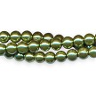 4mm Golden Olive Mint Green Glass Pearl Beads 