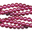 4mm Round Fuchsia Pink Mauve Glass Pearls 