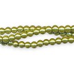 4mm Light Olive Glass Pearl Beads 