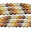 6mm Round Gold Tones Designer Glass Pearls 
