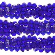 6mm Cobalt Crystal Rondelle Beads 