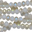 8mm Ivory Half AB Crystal Rondelle Beads 