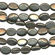 8x6mm Oval Pyrite Beads 