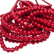 6mm Red Magnesite Round Beads 