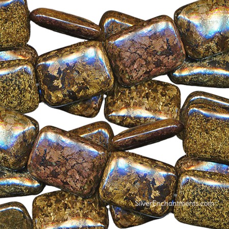 20x15mm Rectangle Bronzite Beads 