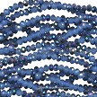 4mm Blue Jade Metallic Blue Crystal Rondelle Beads 