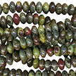 10mm Dragon Blood Jasper Rondelle Beads 