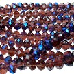 8mm Amethyst Blue AB Crystal Rondelle Beads 