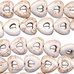 White Turquoise Magnesite Heart Beads 