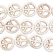 25mm White Turquoise Magnesite Peace Sign Beads 