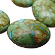 30x20mm Mosaic Turquoise Oval Beads 