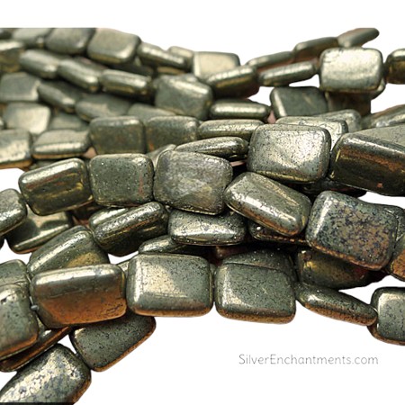 14x10mm Pyrite Beads Rectangle 