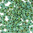 CzechMates Persian Turquoise Picasso 2-Hole Lentil Beads 